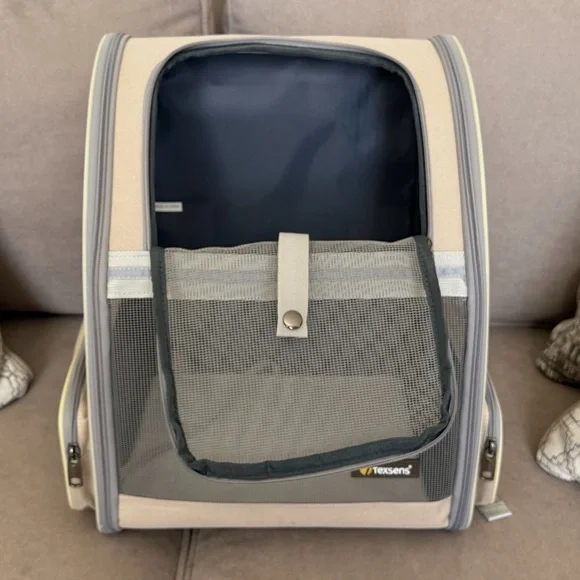 Pet Backpack Carrier Ventilated, Safety Straps, Buckle Support Collapsible - Picture 6 of 10